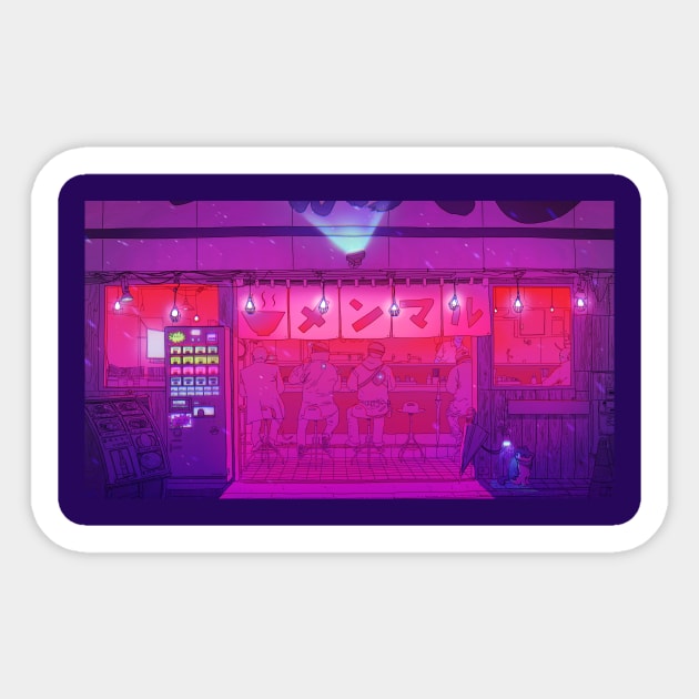 The Ramen Shop Sticker by PHAZED